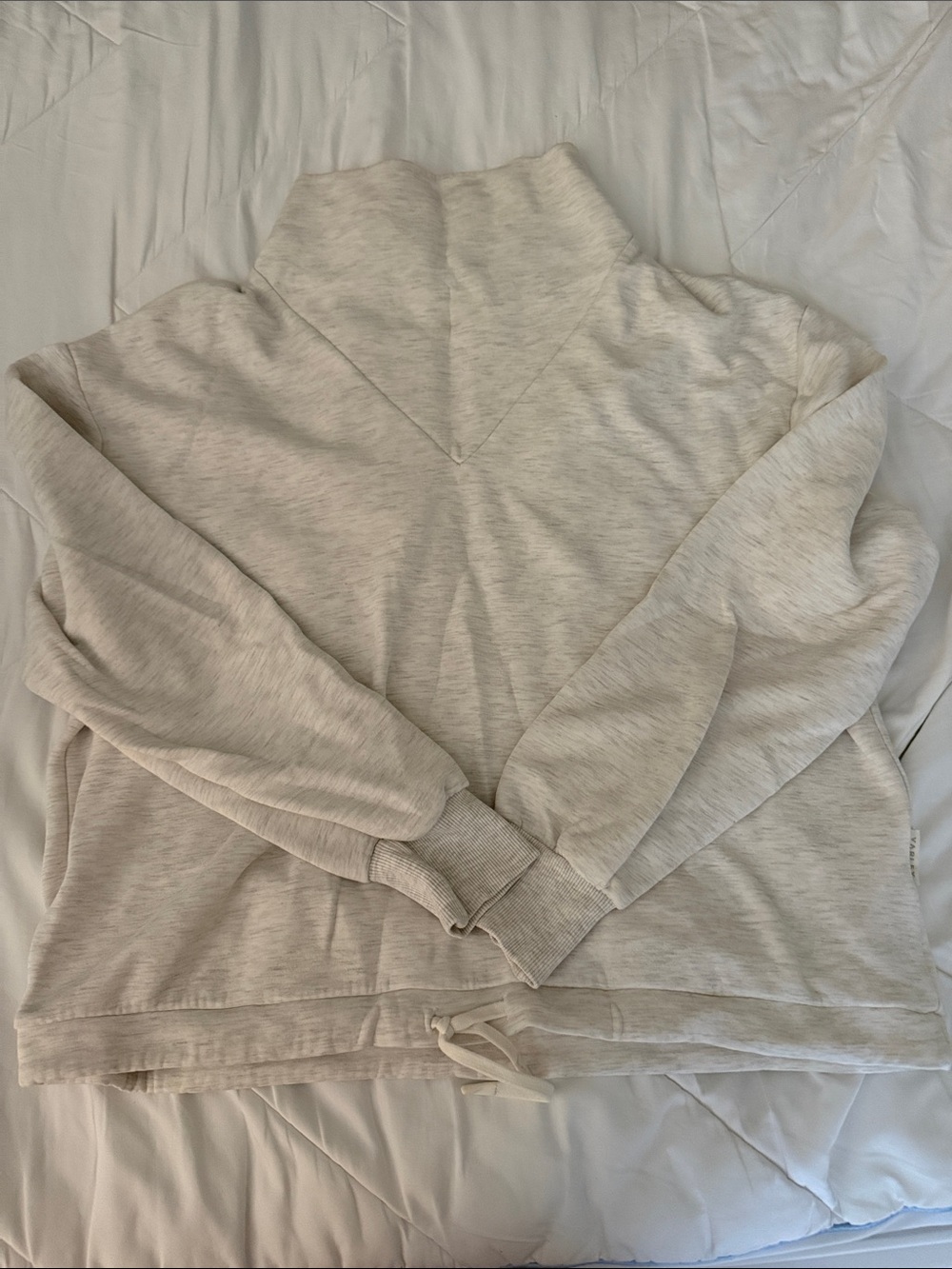 Varley Cream Cowlneck Pullover Sweater